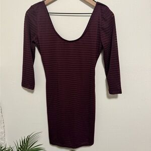 🍷❤️✨ Forever 21 Striped Mesh Dress